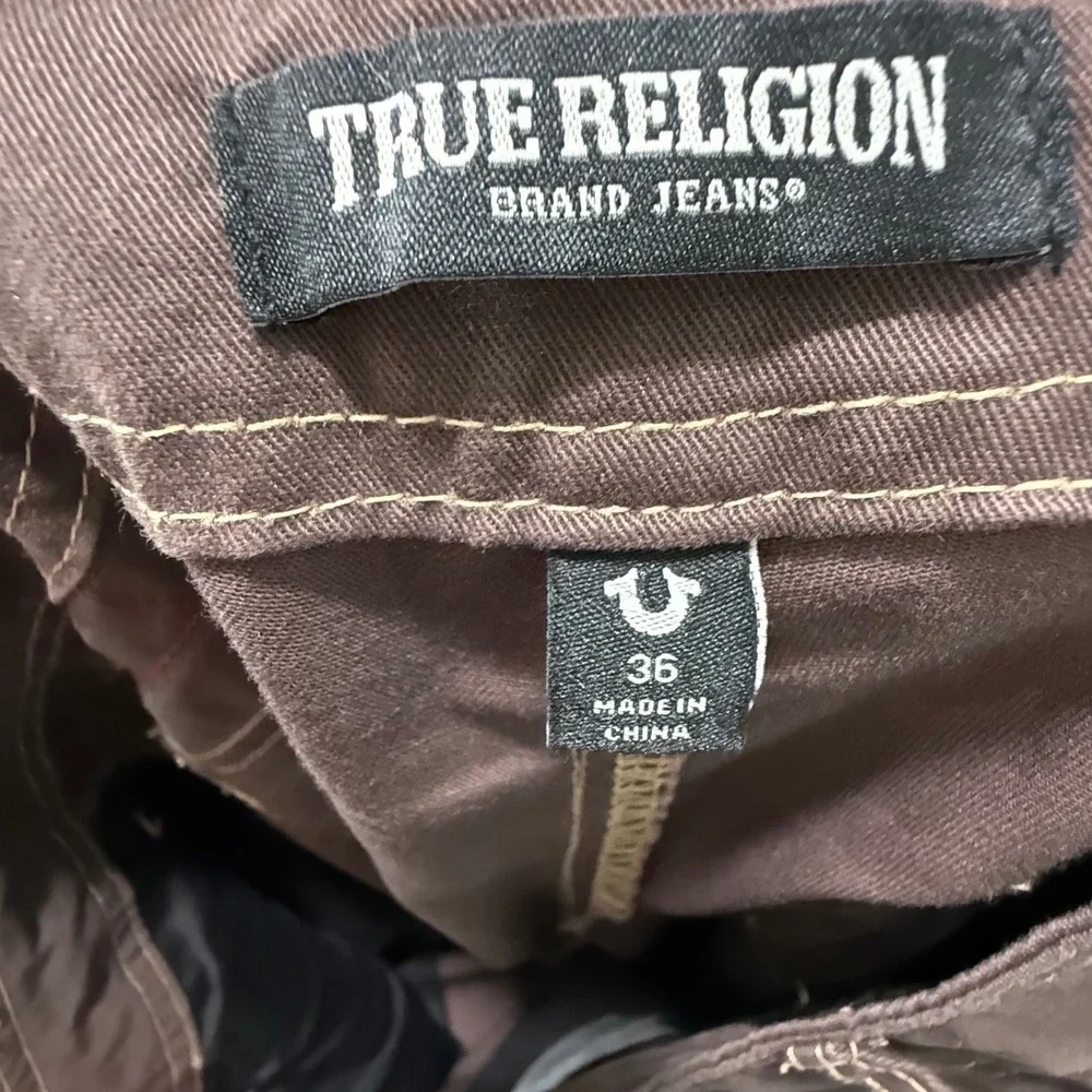 True Religion Mens Cargo SN Pant HS Outline Bracken Brown 700820 Size 36 NWT